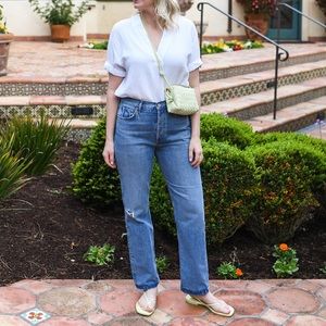 AGOLDE 90s Pinch Waist Straight Leg Jeans in Abstract